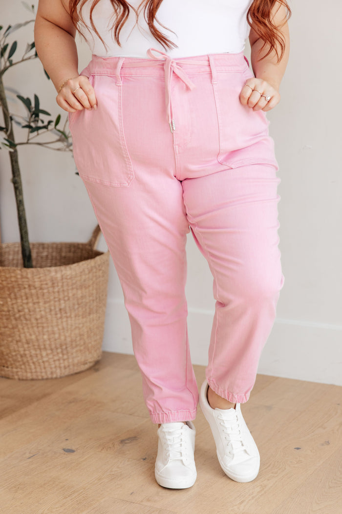 Judy Blue Regina High Rise Garment Dyed Denim Jogger