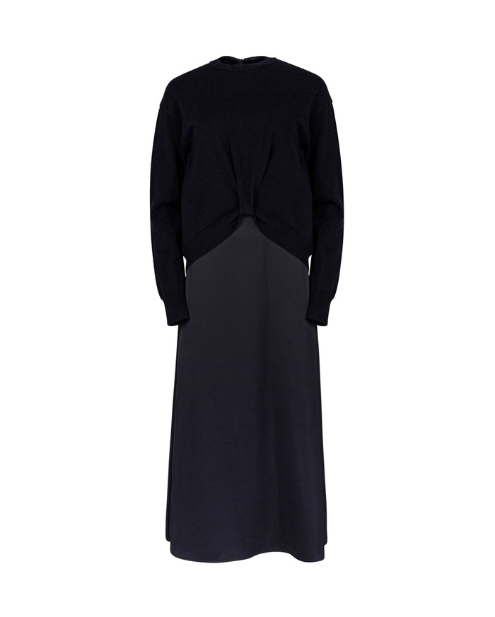 Knit And Silk Dress - Junees