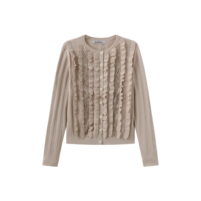Knit Ruffled Cardigan