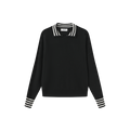 Knit Stripe Trimmed Sweater
