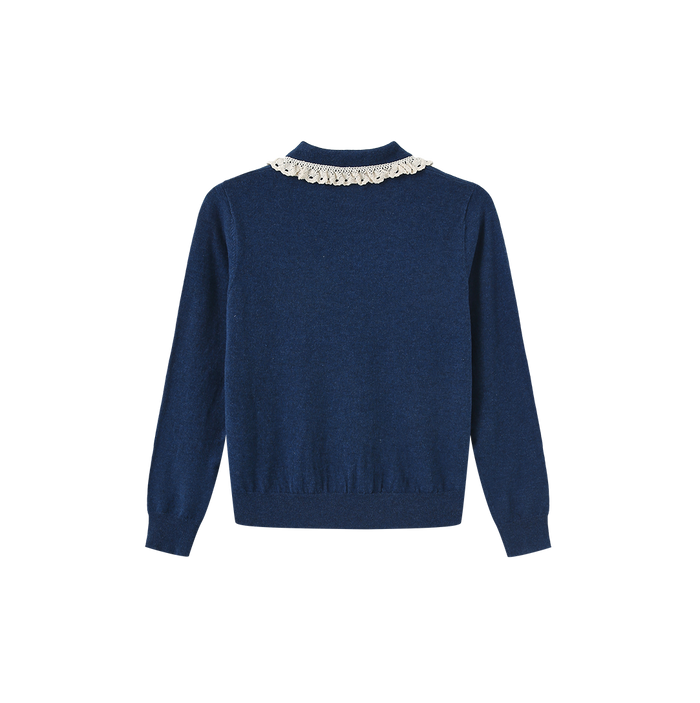Lace Collar Knit Sweater