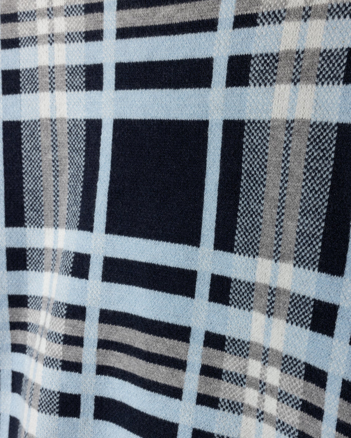 Large Plaid Knit Turtleneck - Junees