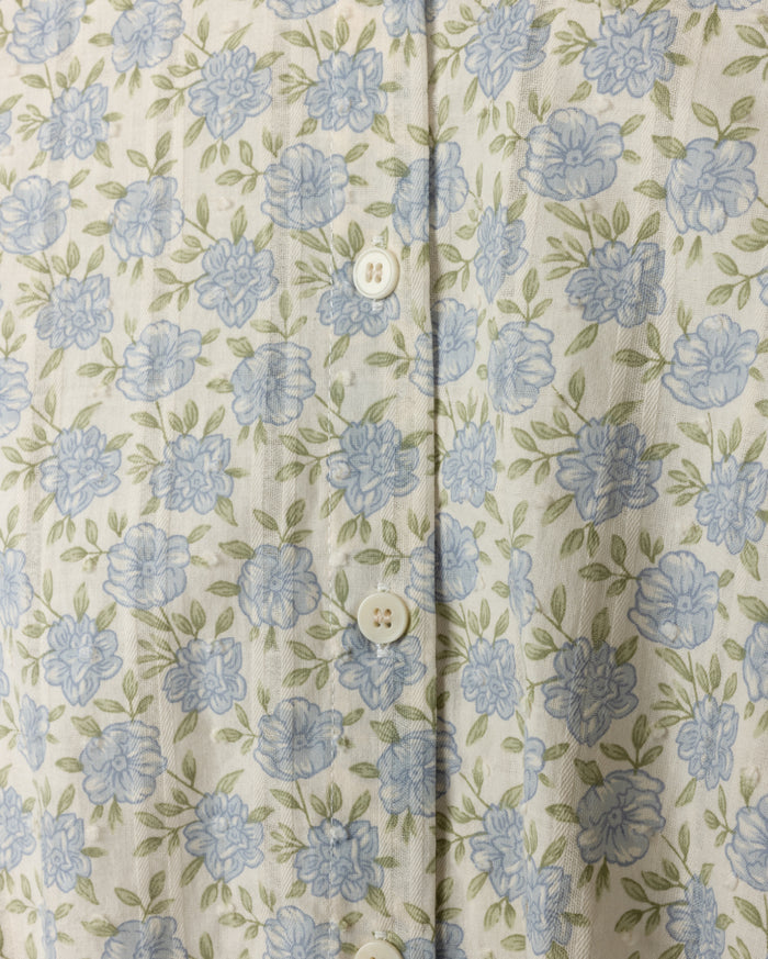 Large Sleeve Floral Printed Blouse