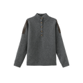 Leather Patch Sweater