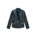 Lena Velvet Single Button Blazer