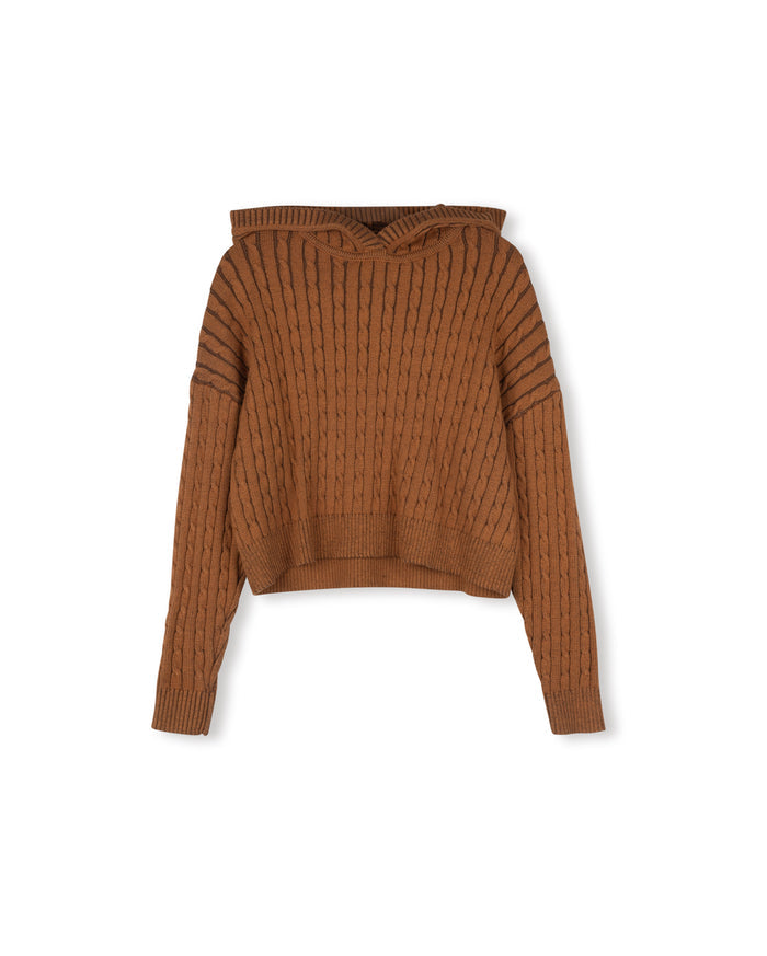 Leon Cable Knit Hoodie - Junees