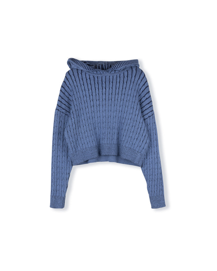 Leon Cable Knit Hoodie - Junees