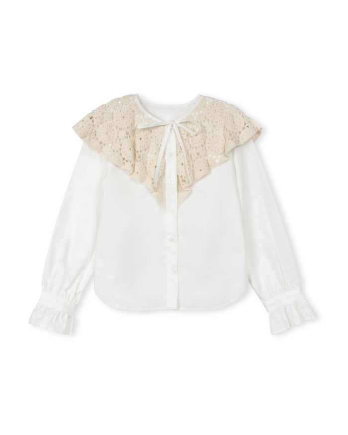 Lester Crochet Cape Blouse - Junees