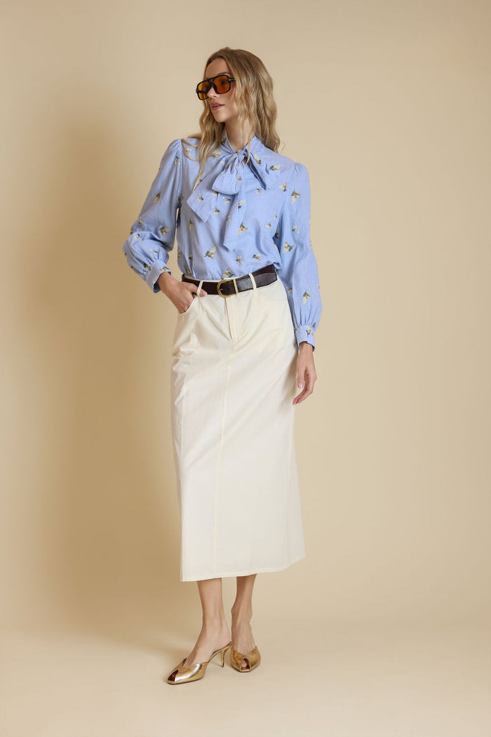 Light Poplin Maxi Skirt