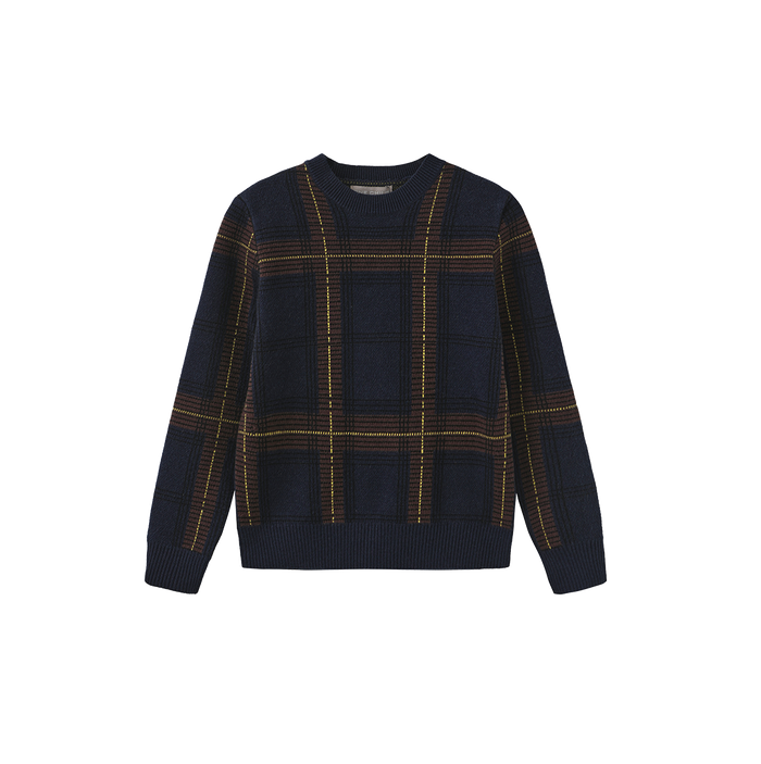 Lino Plaid Knit Sweater