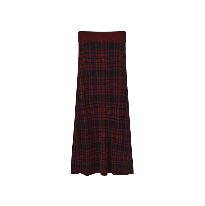 Marco Knit Plaid Skirt