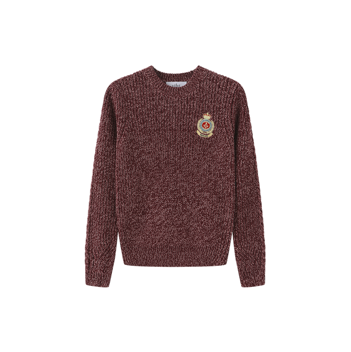 Marled Big Patch Knit Sweater