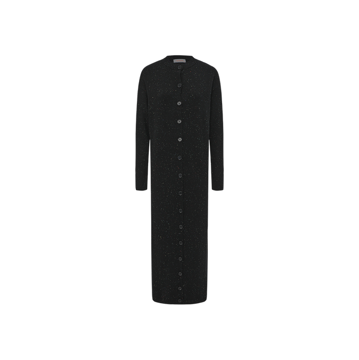 Marled Knit Button Down Dress