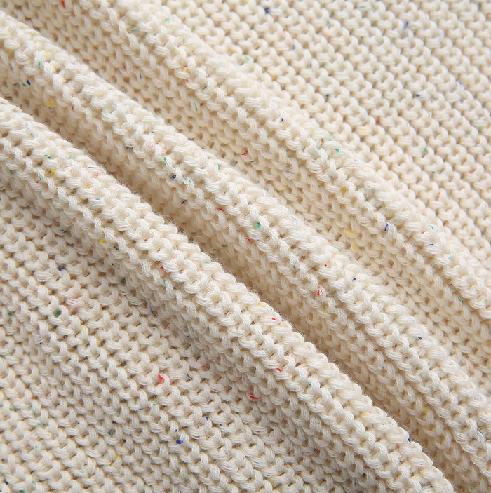 Marled Knit Cable Pattern Sweater