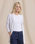 The front view of the Southern Tide Marren Cardigan by Southern Tide - Classic White