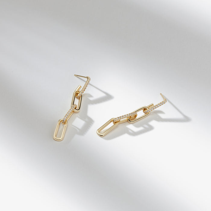 packshot image of the martine earrings in gold | Lead