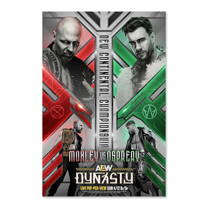 Matchup Monday Jon Moxley vs Will Ospreay - Dynasty 2026 VARIANT Art Print - (Hand-Numbered 1-10)