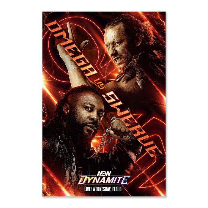 Matchup Monday Kenny Omega vs Swerve Strickland - AEW Dynamite 2-18-2026 LIMITED Art Print - (Hand-Numbered 1-50)