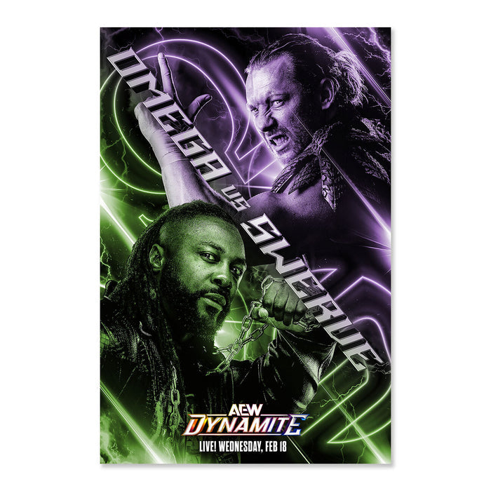 Matchup Monday Kenny Omega vs Swerve Strickland - AEW Dynamite 2-18-2026 VARIANT Art Print - (Hand-Numbered 1-10)