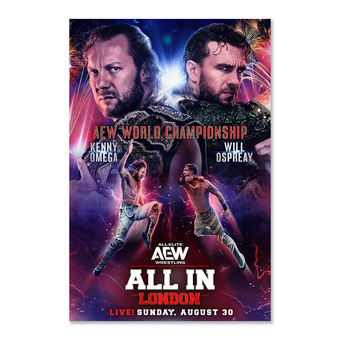 Matchup Monday Kenny Omega vs Will Ospreay - AEW All In London 2026 LIMITED Art Print - (Hand-Numbered 1-50)