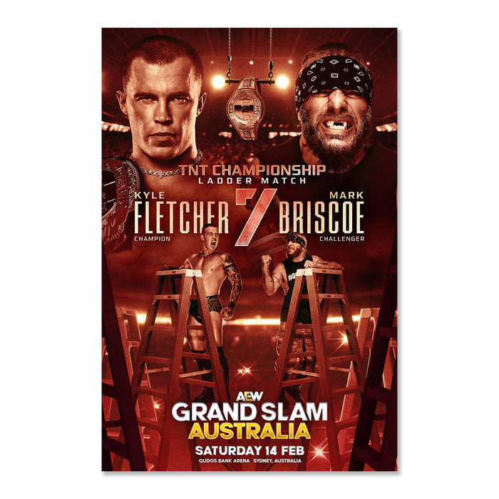 Matchup Monday Kyle Fletcher vs Mark Briscoe - AEW Grand Slam Australia 2026 LIMITED Art Print - (Hand-Numbered 1-50)
