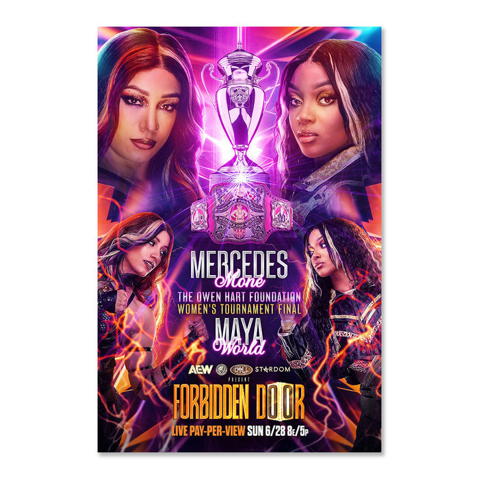 Matchup Monday Mercedes Moné vs Maya World - AEW Forbidden Door 2026 LIMITED Art Print - (Hand-Numbered 1-50)