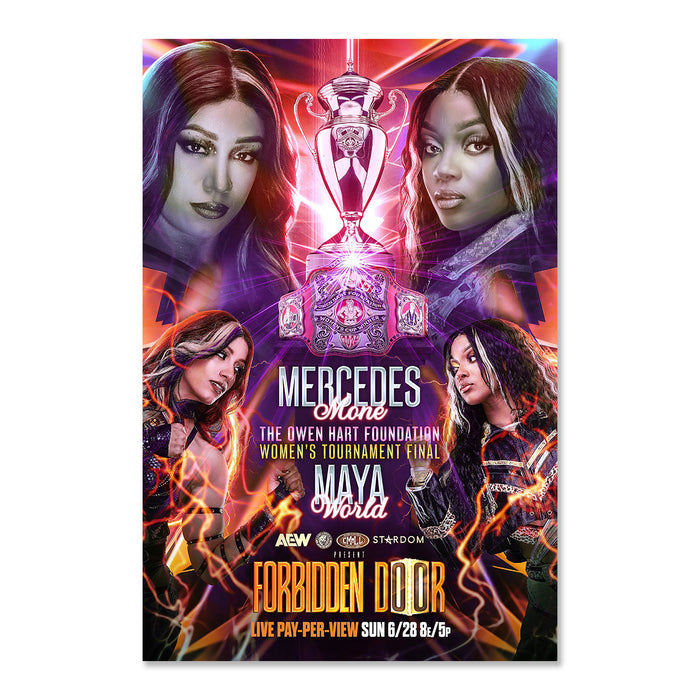 Matchup Monday Mercedes Moné vs Maya World - AEW Forbidden Door 2026 VARIANT Art Print - (Hand-Numbered 1-10)