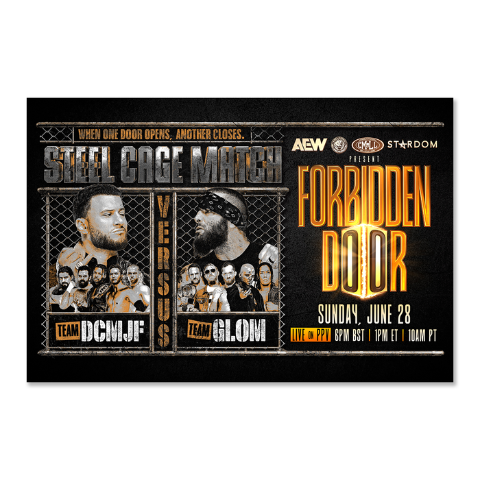 Matchup Monday Team DCMJF vs Team Glom - AEW Forbidden Door 2026 VARIANT Art Print - (Hand-Numbered 1-10)
