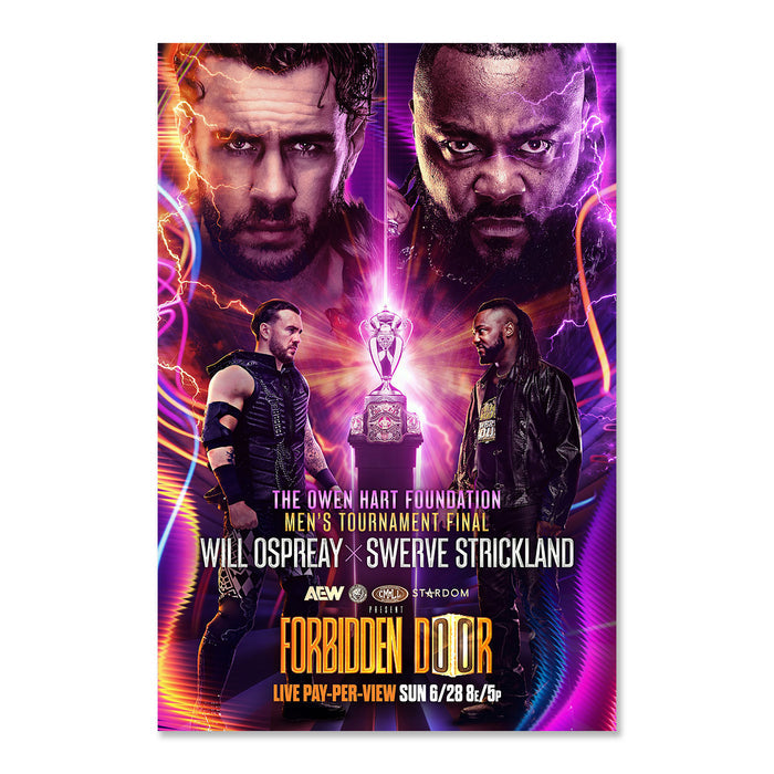 Matchup Monday Will Ospreay vs Swerve Strickland - AEW Forbidden Door 2026 LIMITED Art Print - (Hand-Numbered 1-50)
