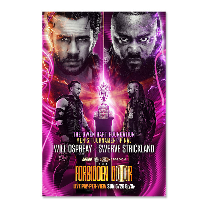 Matchup Monday Will Ospreay vs Swerve Strickland - AEW Forbidden Door 2026 VARIANT Art Print - (Hand-Numbered 1-10)