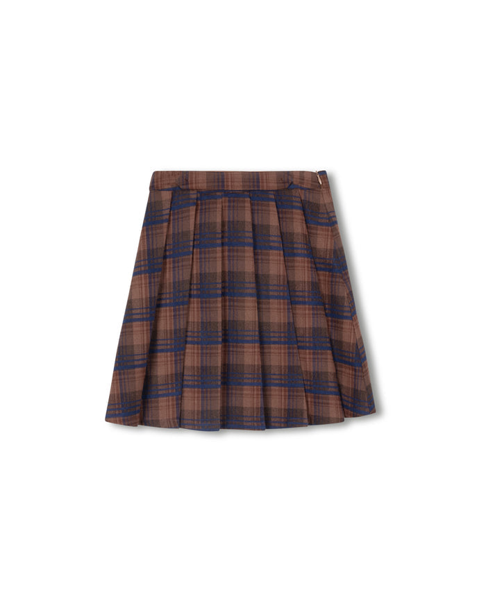 Mena Plaid Pleated Skirt - Junees