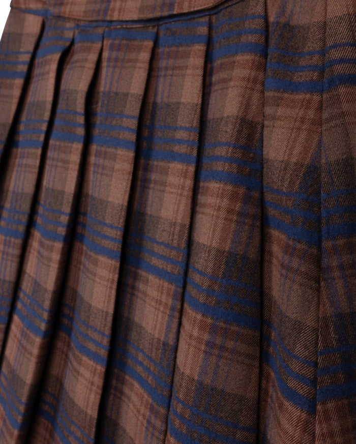 Mena Plaid Pleated Skirt - Junees