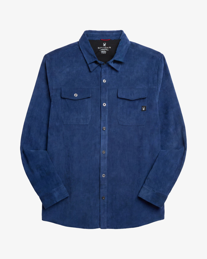 Men's Corduroy Long Sleeve Shirt - Estate Blue