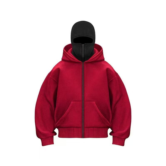 Men's Hooded Zip-Up Baseball Jacket
