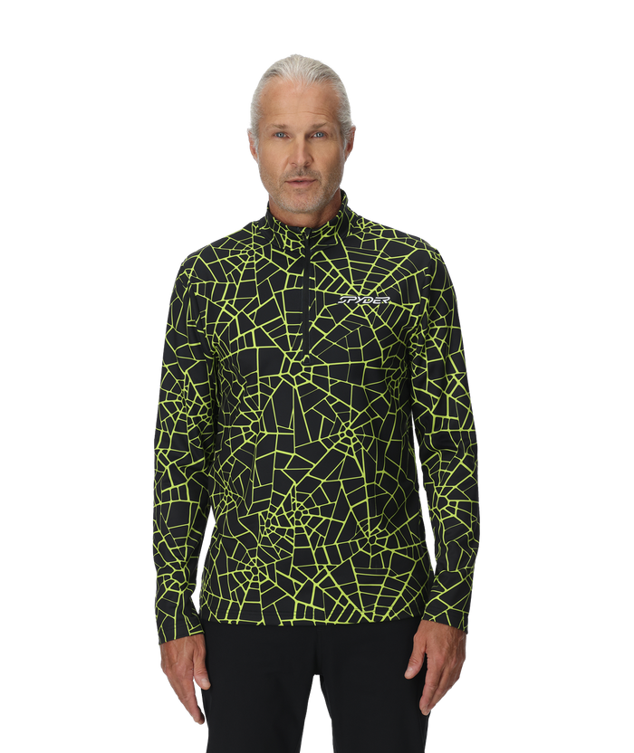 Mens Podium Half Zip T-Neck - Black