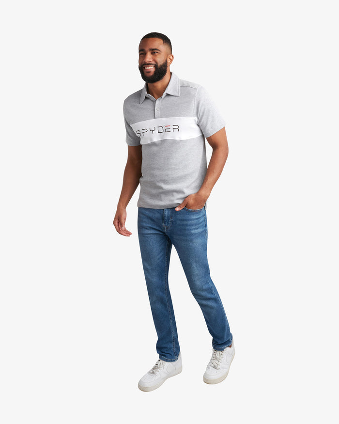 Men's Short Sleeve Color Block - Heather Gray