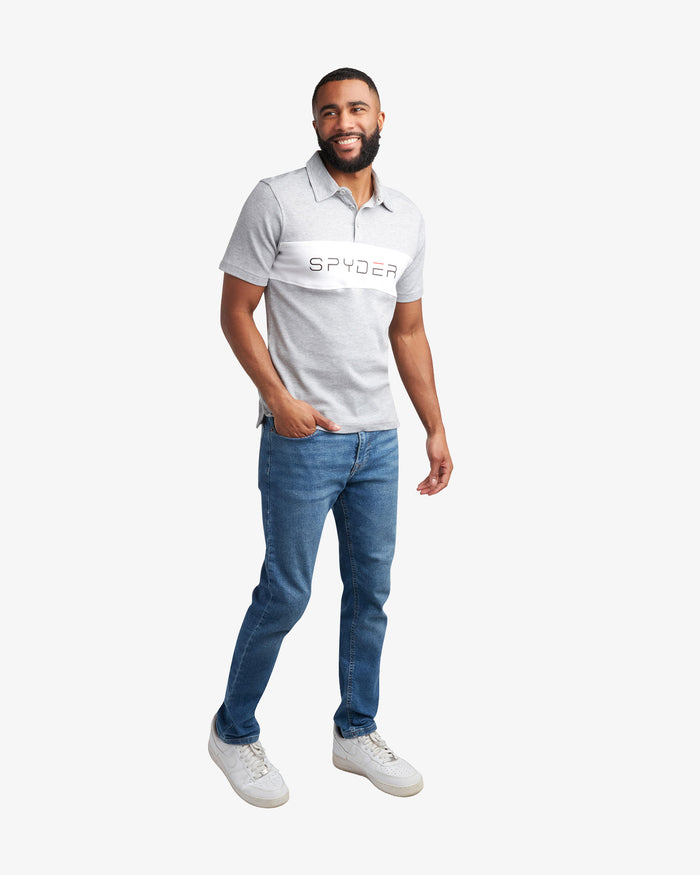 Men's Short Sleeve Color Block - Heather Gray