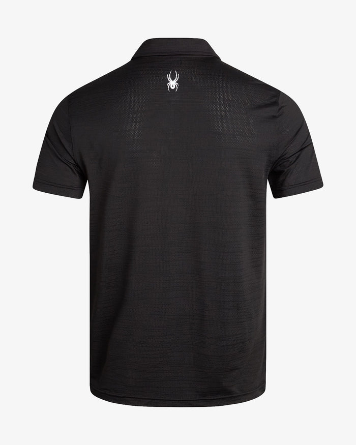 Men's Short Sleeve Jacquard Polo - Black