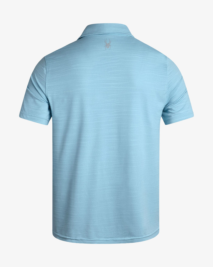 Men's Short Sleeve Jacquard Polo - Sky Blue
