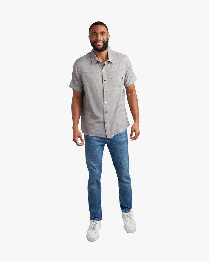 Men's Short Sleeve Mini Stripe Polo - Gray