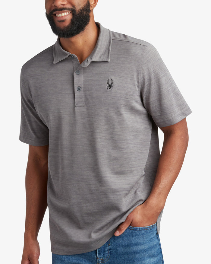 Men's Short Sleeve Tech Polo - Heather Gray