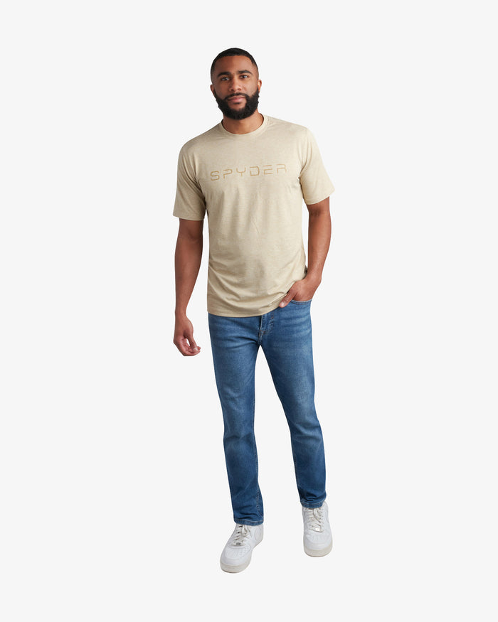Men's Short Sleeve Wordmark Tee - Stone