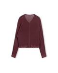 Mesh Crew Neck Zip Up - Junees