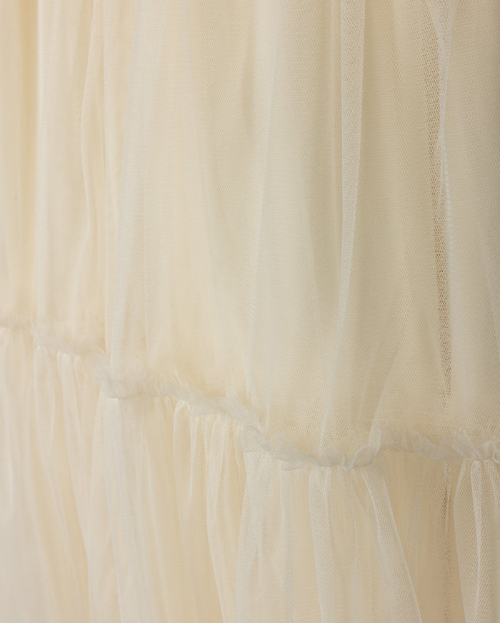 Mesh Tiered Gown
