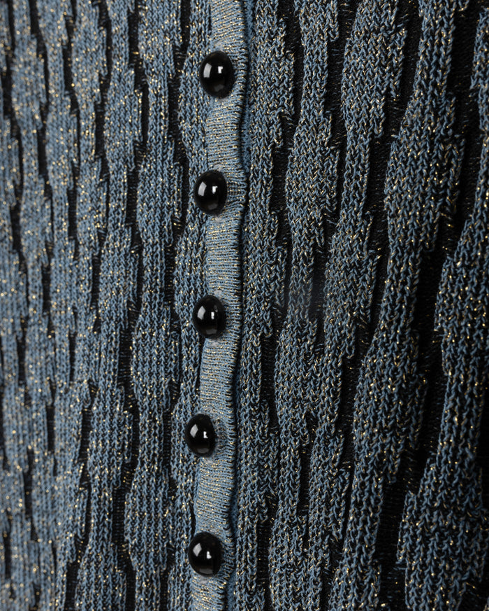 Metallic Squiggle Cardigan - Junees