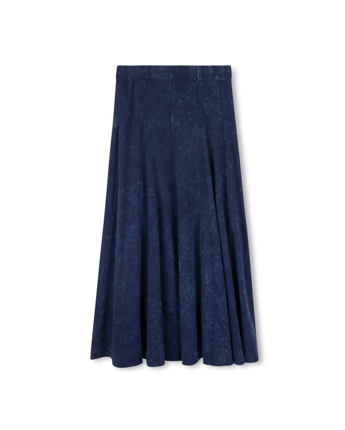 Mineral Wash Paneled Midi Skirt - Junees