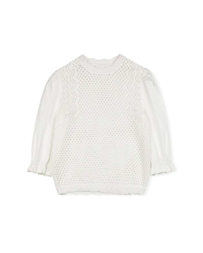 Mixed Media Knit Top - Junees
