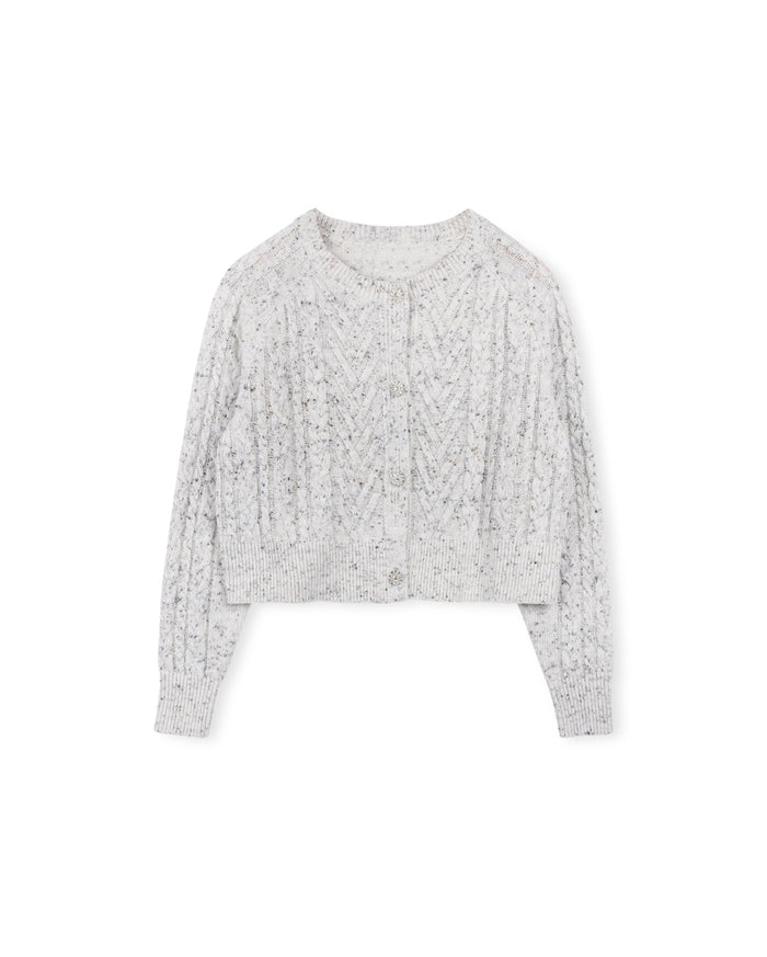 Mock Collared Detailed Cardigan - Junees