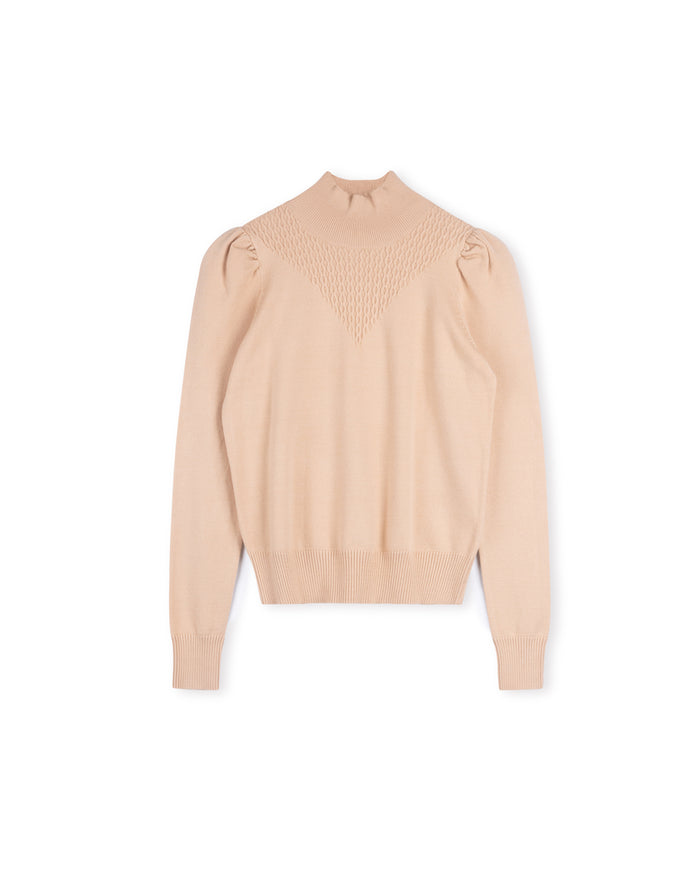Mock Neck Detailed Sweater - Junees