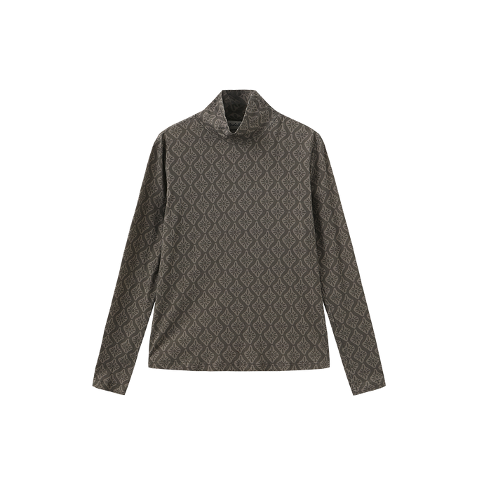 Modal Printed Turtleneck